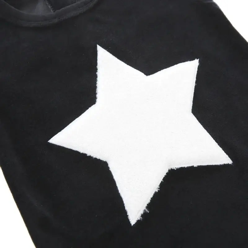 Children Clothes 2Pcs Set Velour Kids Clothes Baby Boy Clothes Girls Clothes round Neck Long Pants Heart Star Children Set 2-5T