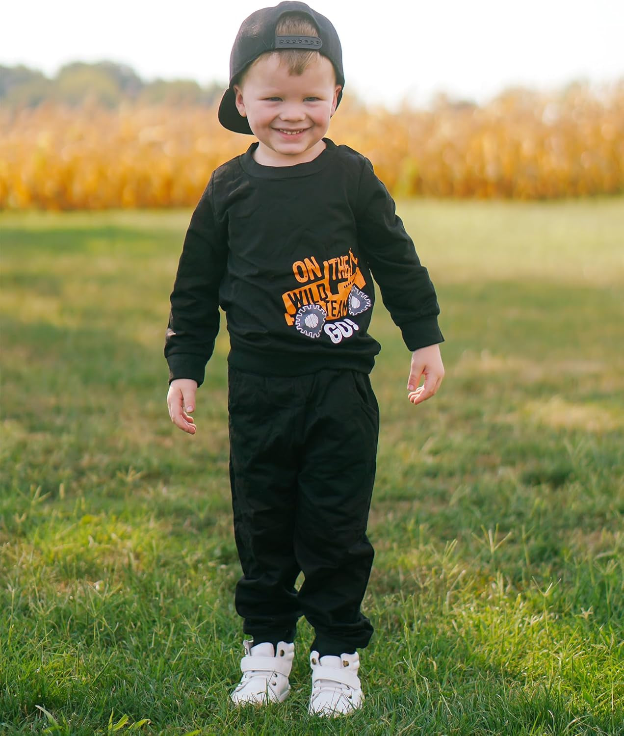Toddler Little Boy Dinosaur Clothes Long Sleeve Tops Sweatsuit Pants Fall Winter Outfit Set